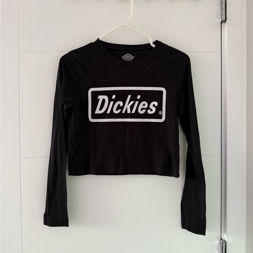 Dickies Black and White Logo Crop Top